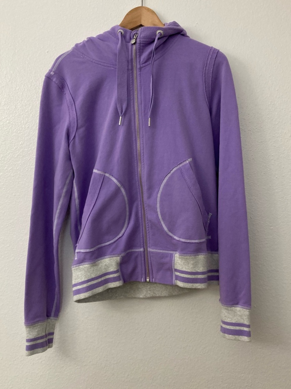 LULULEMON Rare Y2K Flashback Purple Zip Up Hoodie Jacket Size 10